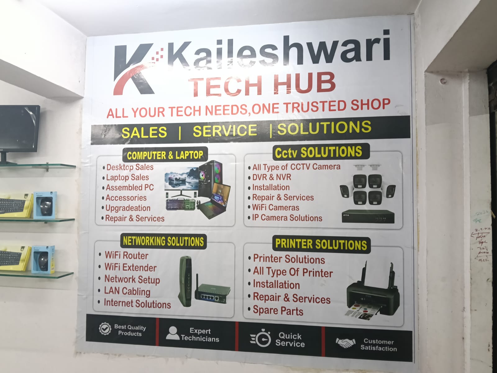Kaileshwari Tech Hub repair and service wall
